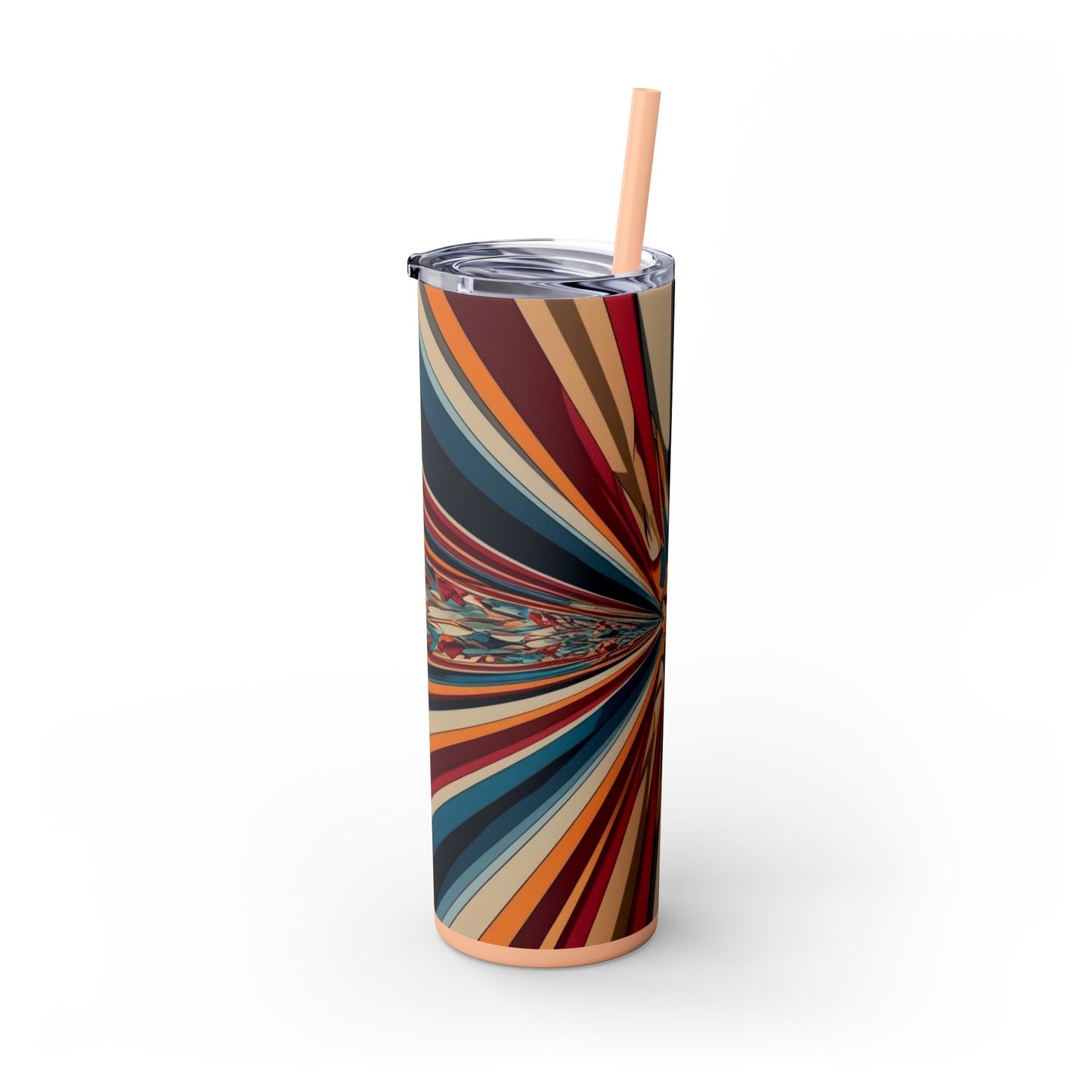 Optical Illusion Skinny Tumbler with Straw, 20oz