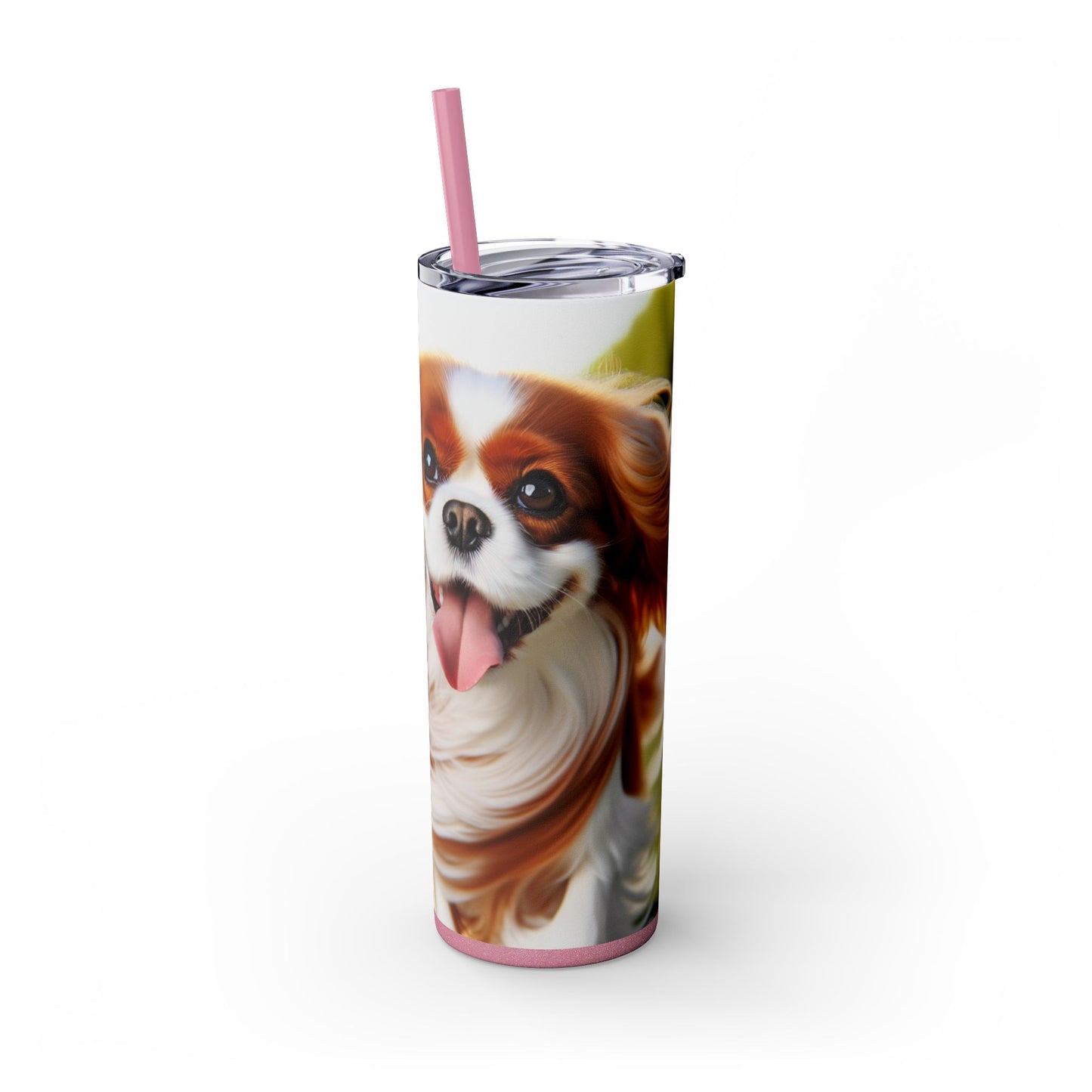Vaso con pajita para Cavalier King Charles Spaniel, 20 oz