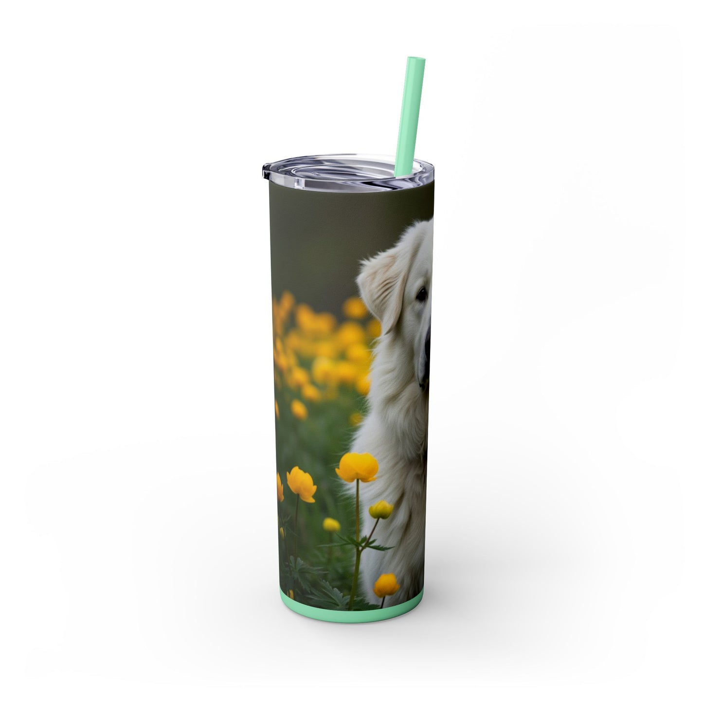 Romanian Mioritic Shepherd Dog Tumbler with Straw, 20oz