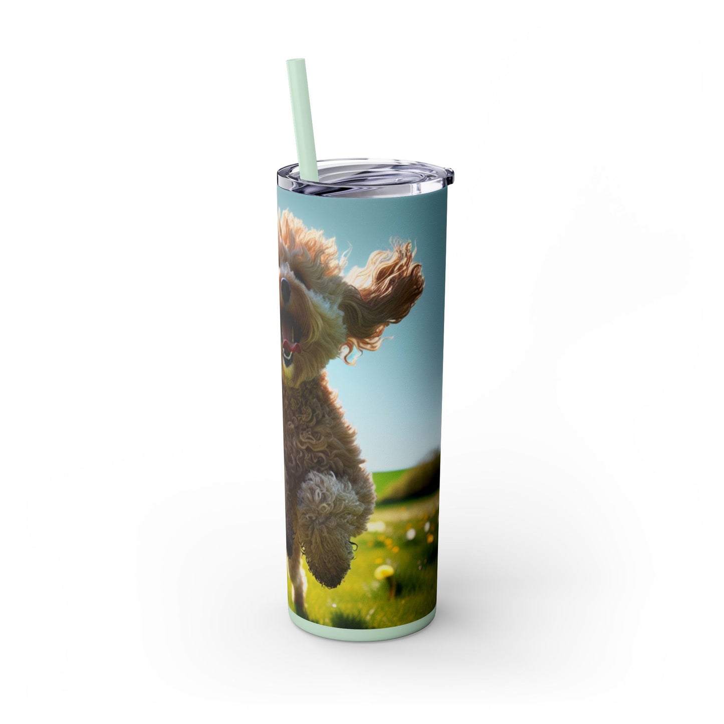 Spoodle Skinny Tumbler with Straw, 20oz