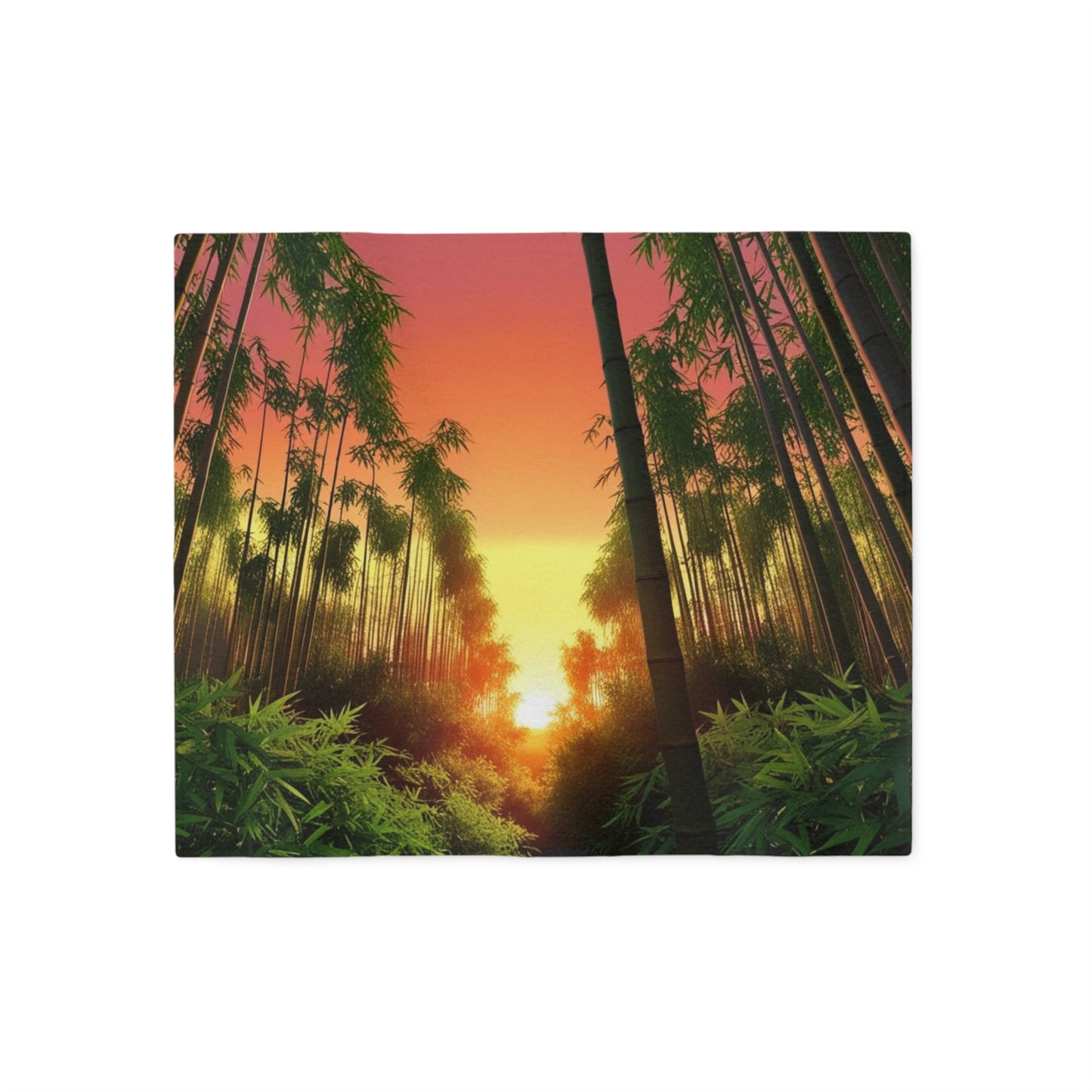 Bamboo Forest Sunrise Sweatshirt Blanket