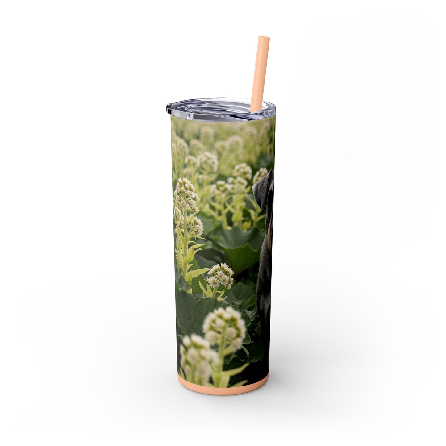 Standard Schnauzer Skinny Tumbler with Straw, 20oz