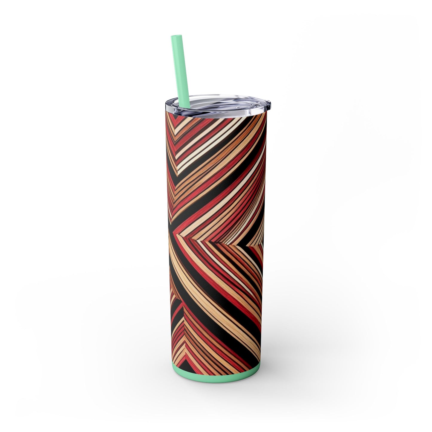 Optical Illusion Skinny Tumbler with Straw, 20oz