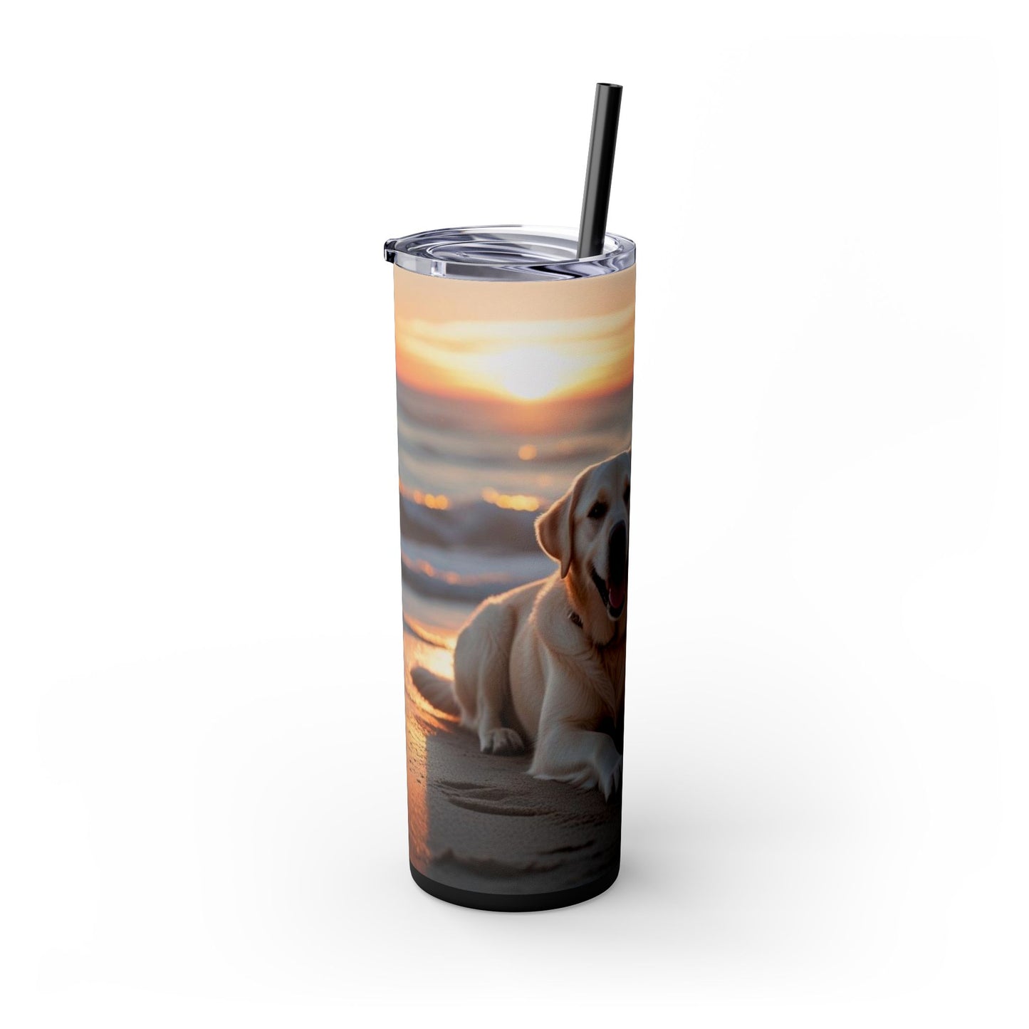 Labrador Retriever Love Skinny Tumbler with Straw, 20oz