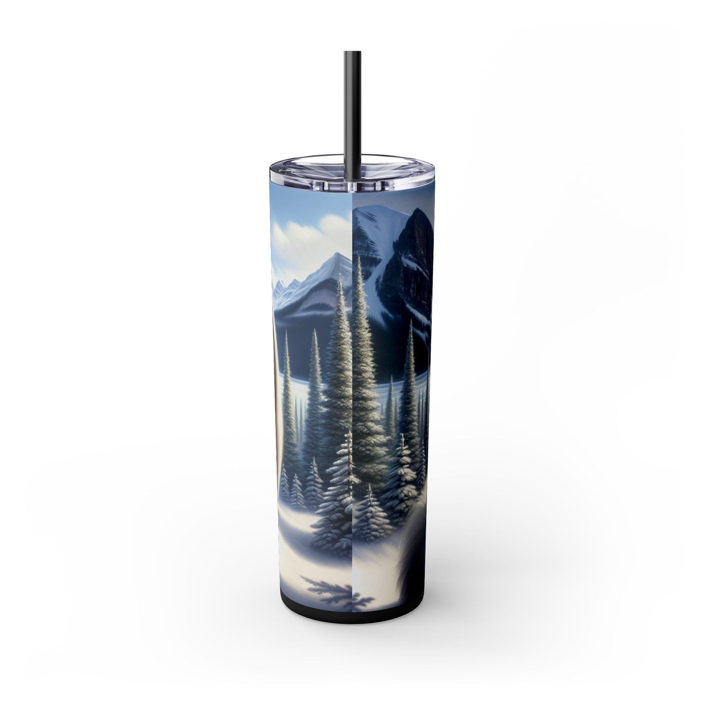 Canadian Eskimo Dog Tumbler with Straw, 20oz