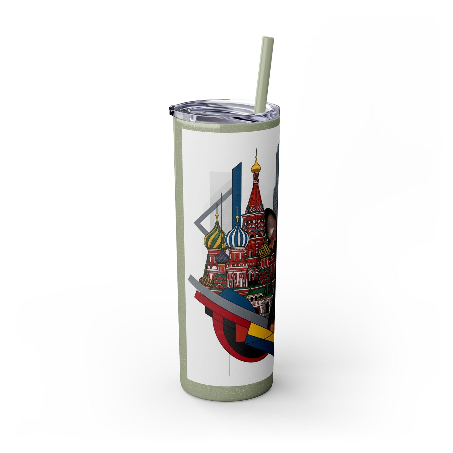 Russian Toy Skinny Tumbler with Straw, 20oz