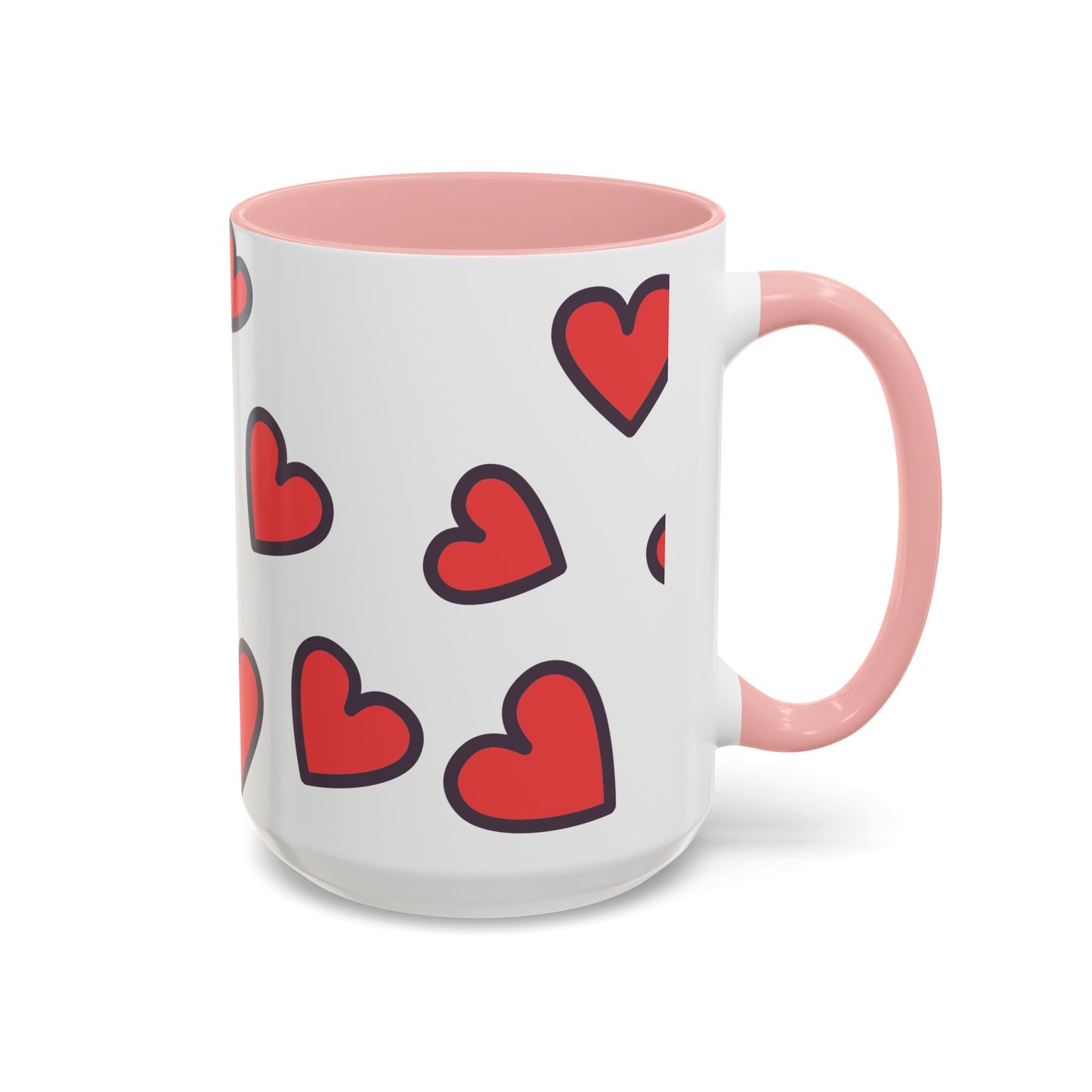 Hearts Accent Coffee Mug - Perfect Gift for Dog Lovers