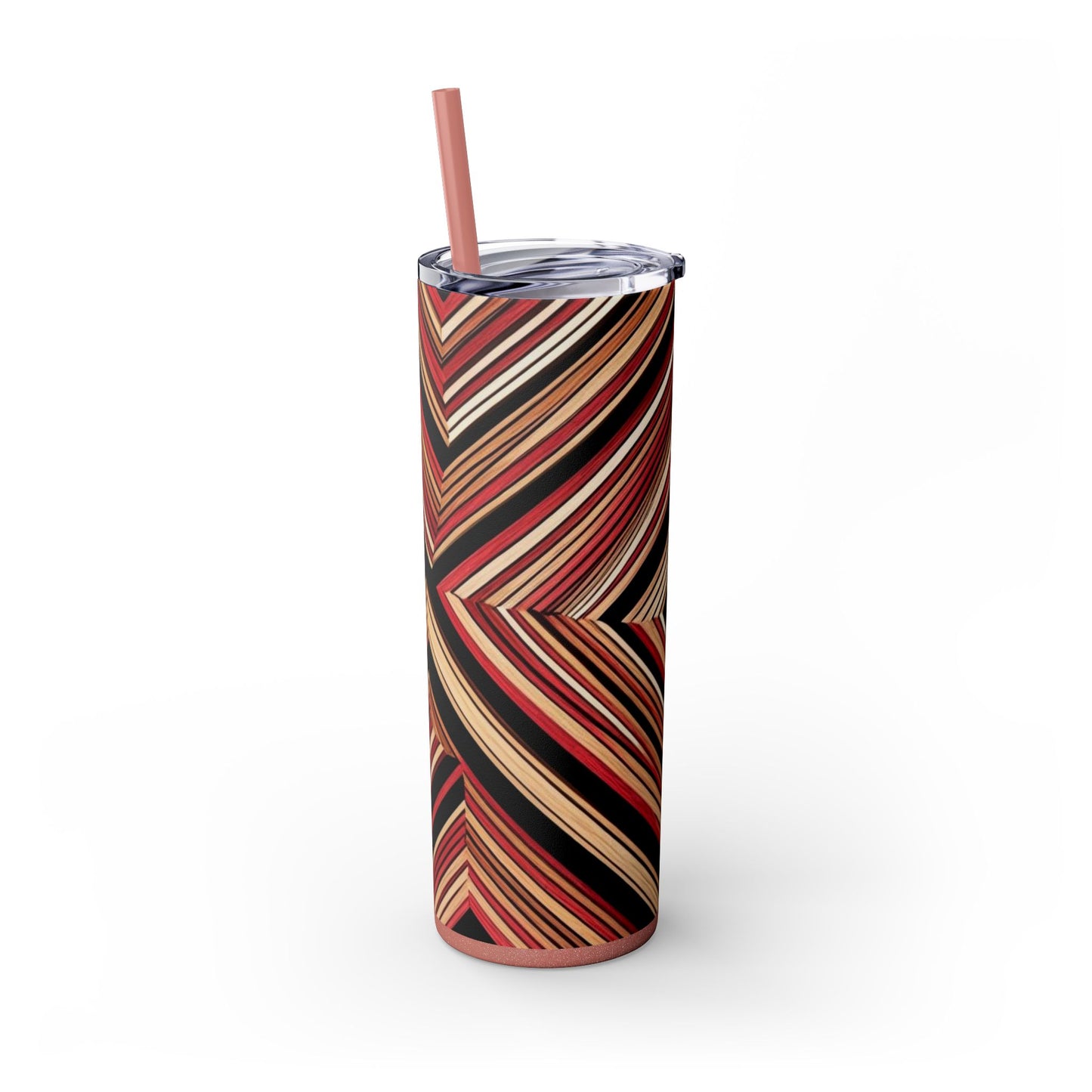 Optical Illusion Skinny Tumbler with Straw, 20oz