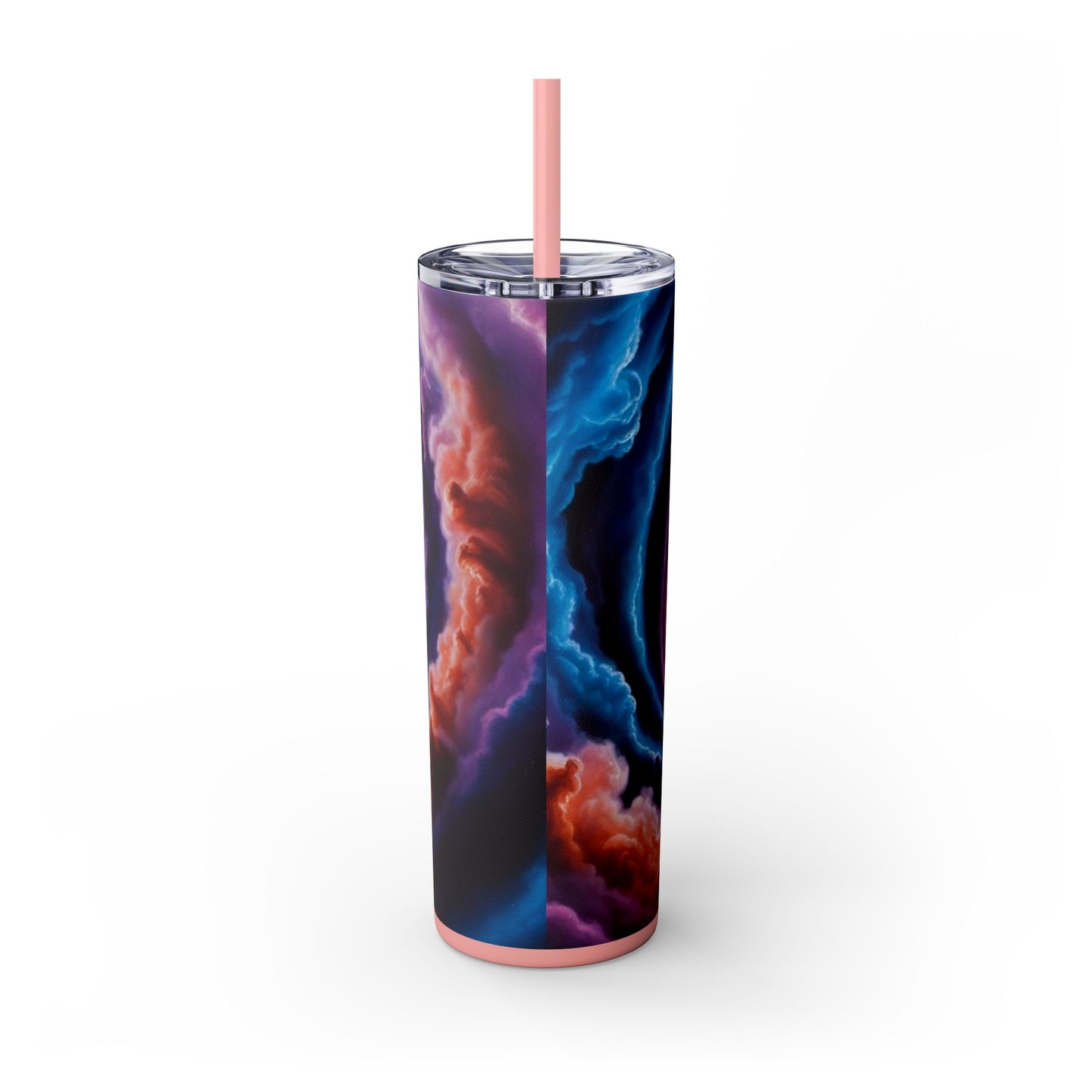 Optical Illusion Skinny Tumbler with Straw, 20oz