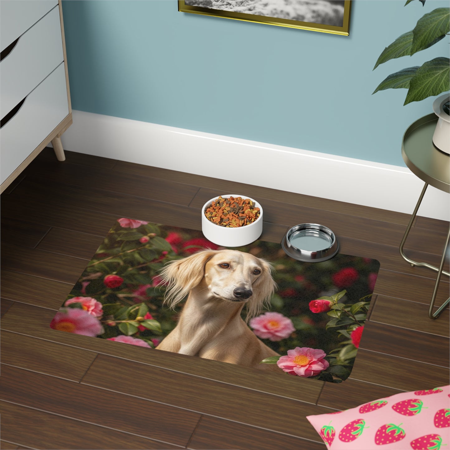 Pet Food Mat (12x18) - Chinese Saluki