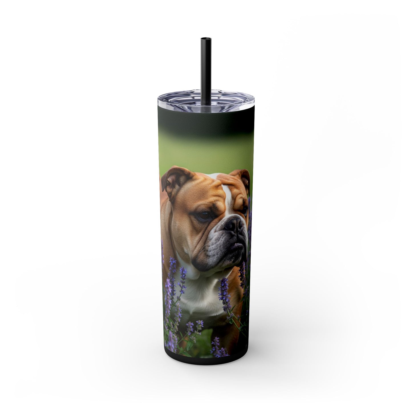 British Bulldog Tumbler with Straw, 20oz
