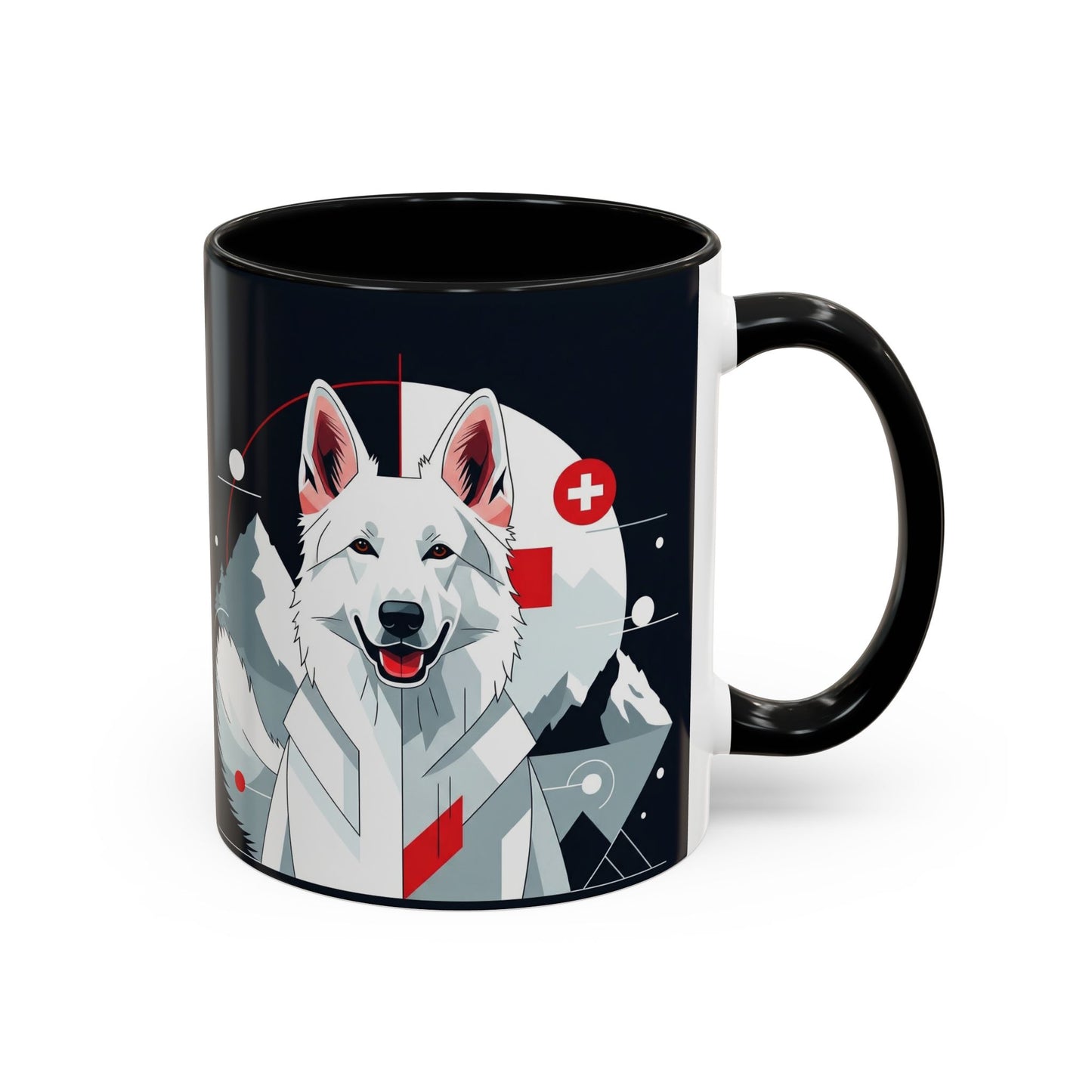 White Swiss Shepherd Dog Accent Coffee Mug - Perfect Gift for Dog Lovers