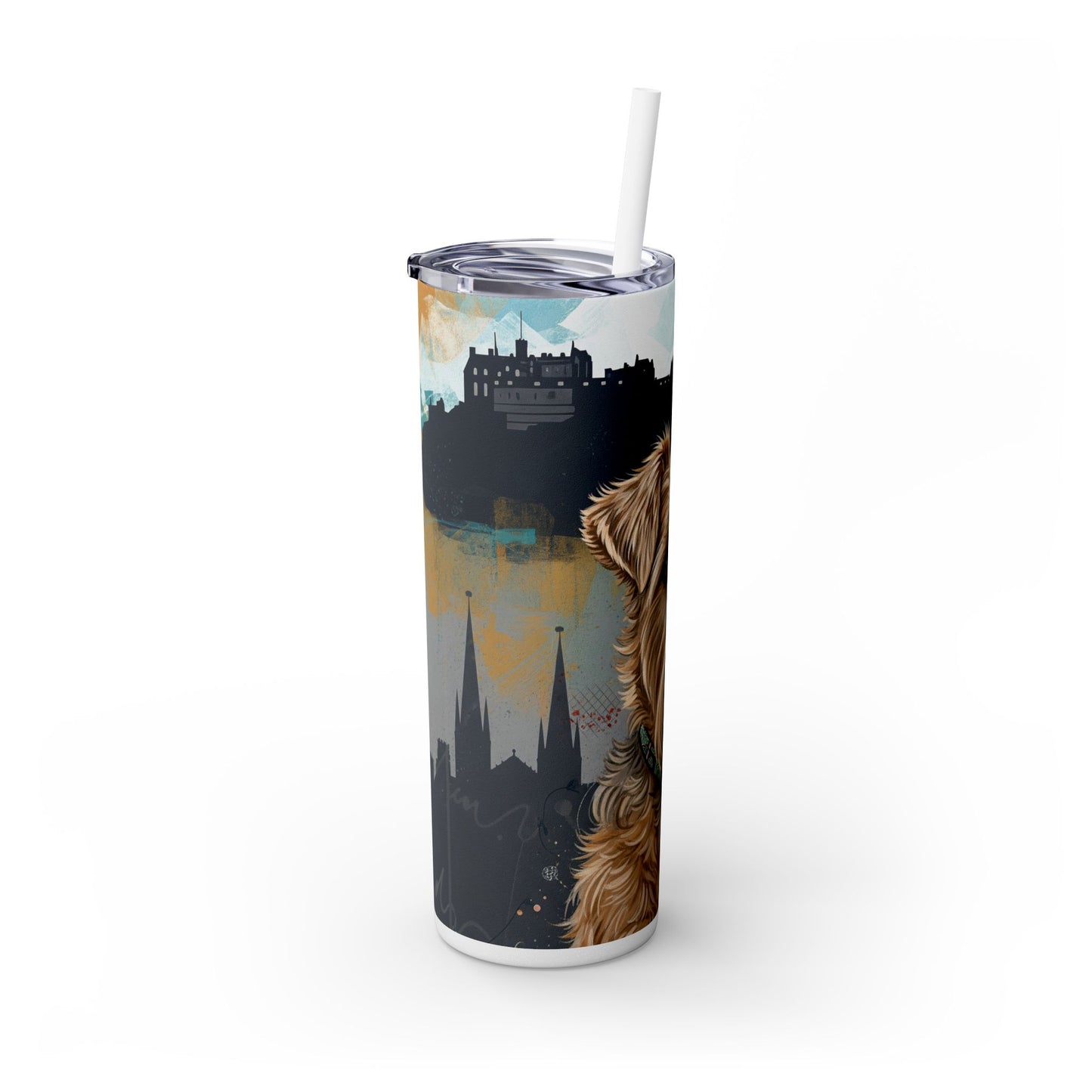 Glen of Imaal Terrier Skinny Tumbler with Straw, 20oz