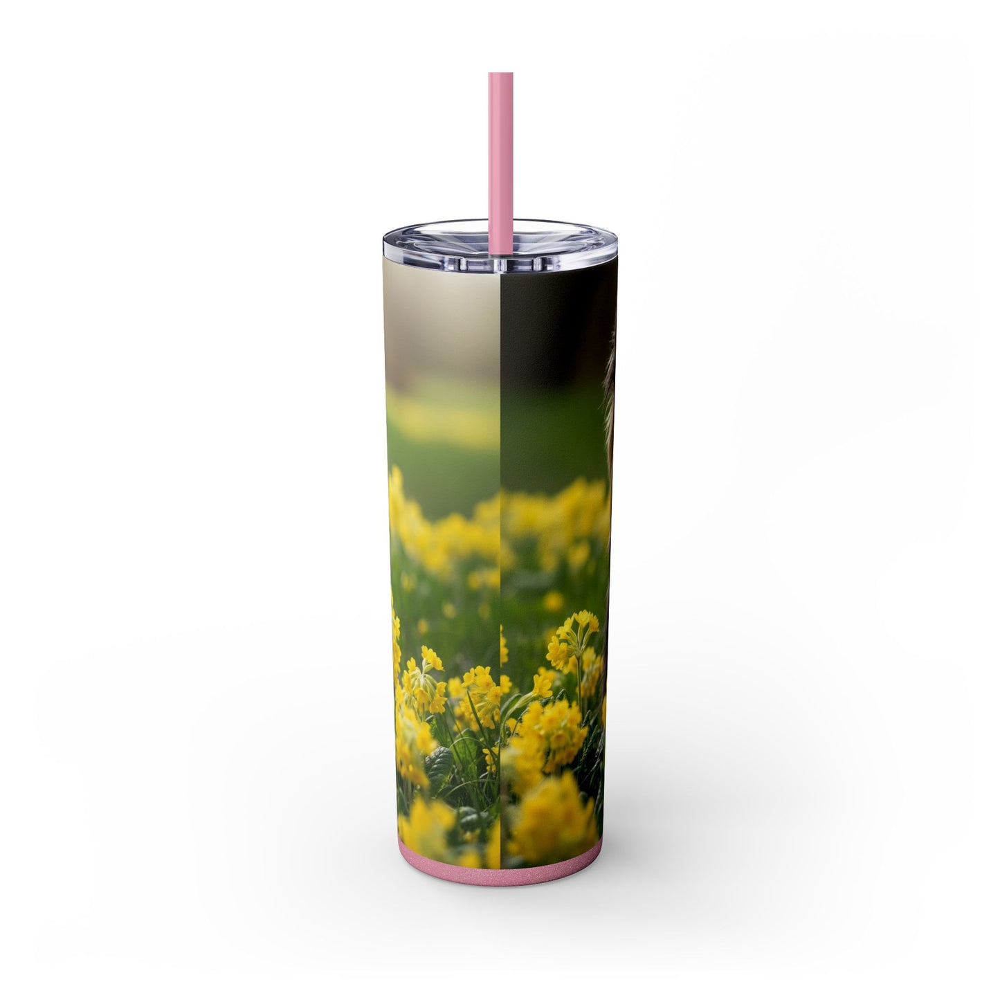 Skye Terrier Skinny Tumbler with Straw, 20oz