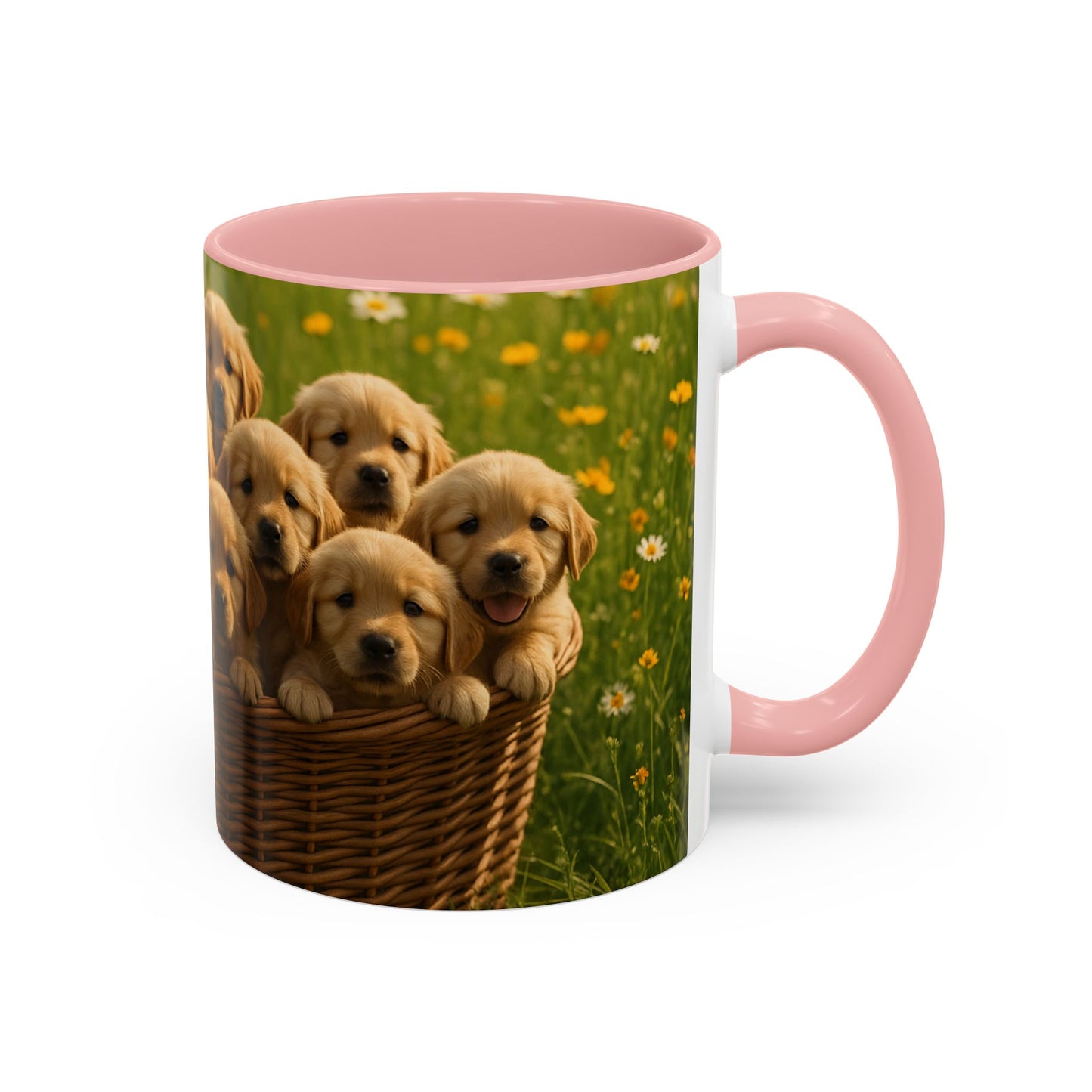 Golden Retriever puppies Accent Coffee Mug - Perfect Gift for Dog Lovers