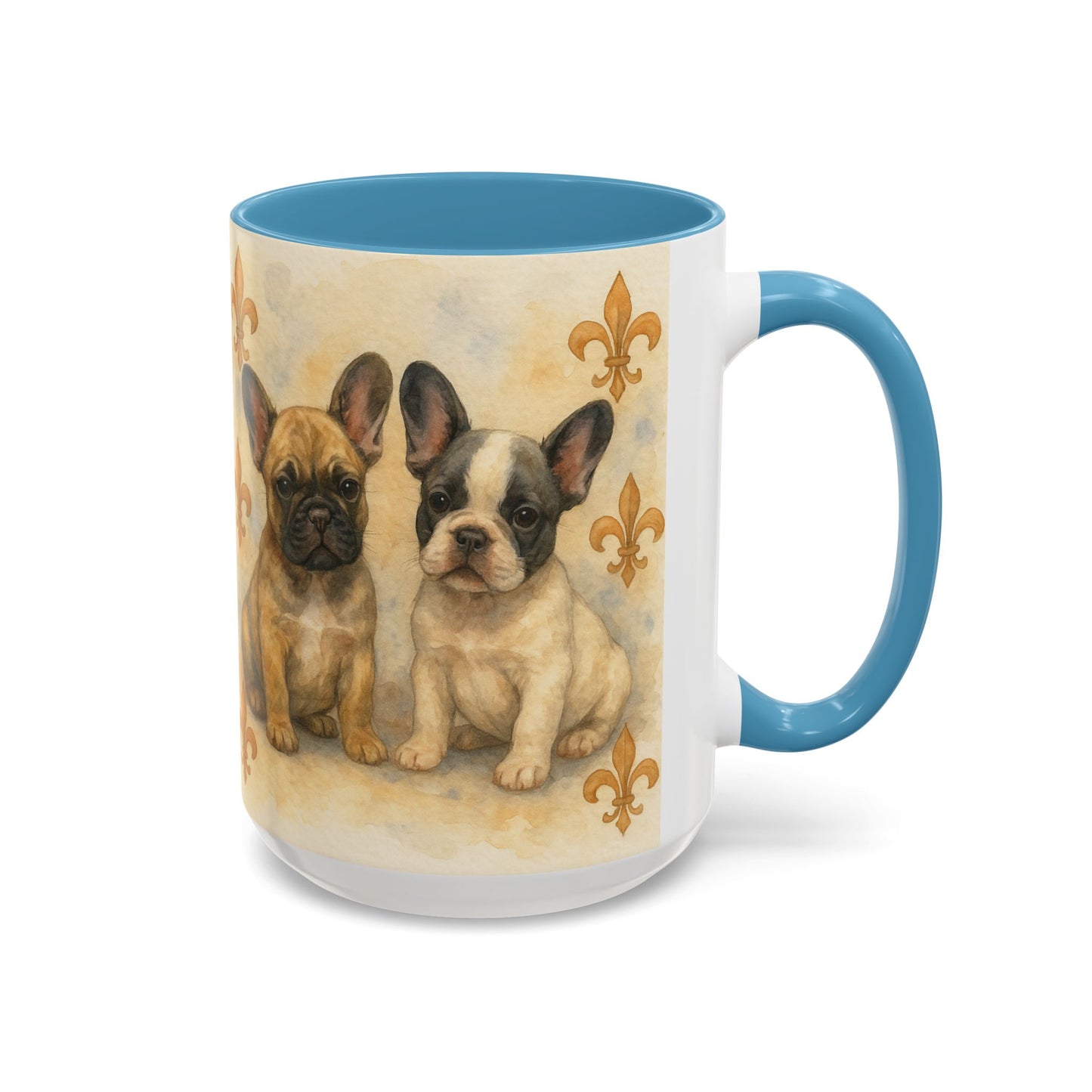 French Bulldog puppies Accent Coffee Mug - Perfect Gift for Dog Lovers