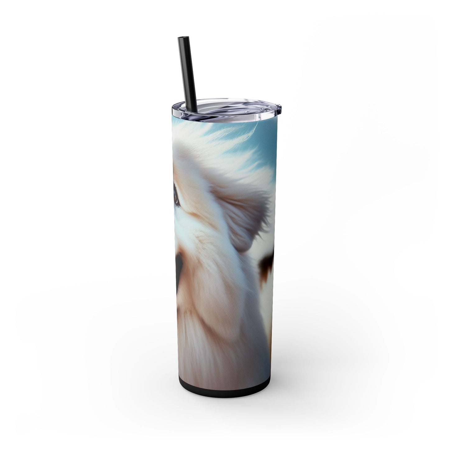 Pyrenean Mountain Dog Skinny Tumbler with Straw, 20oz