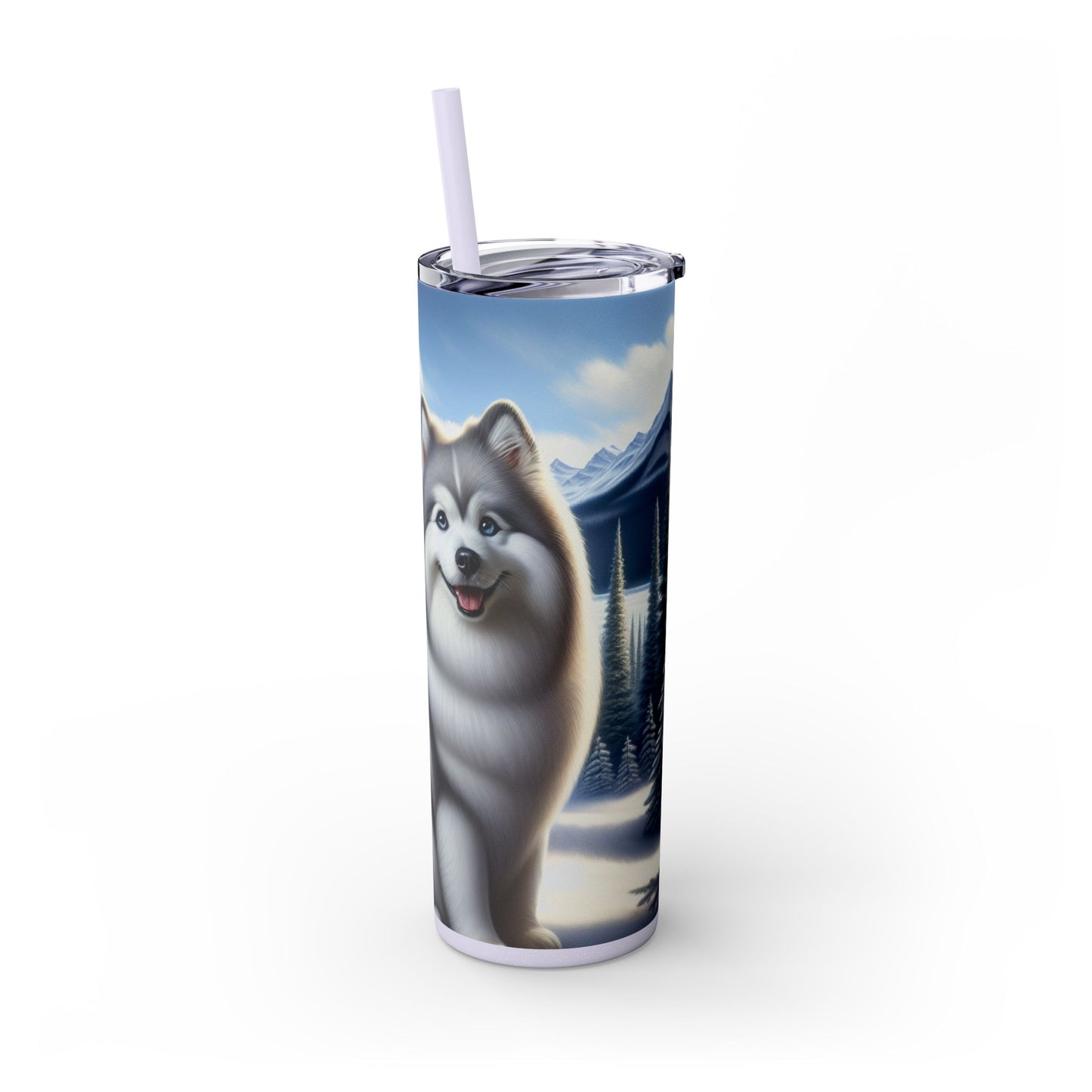 Canadian Eskimo Dog Tumbler with Straw, 20oz