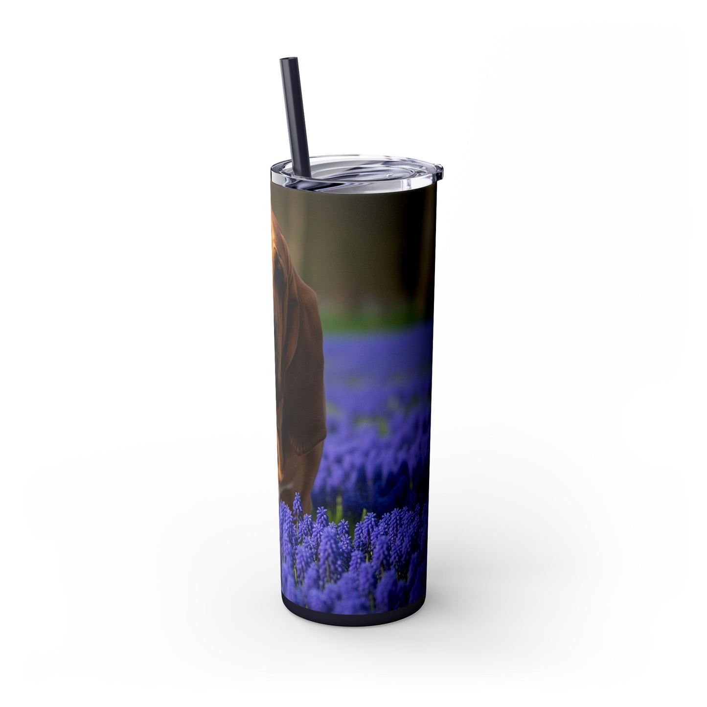 Bloodhound Skinny Tumbler with Straw, 20oz
