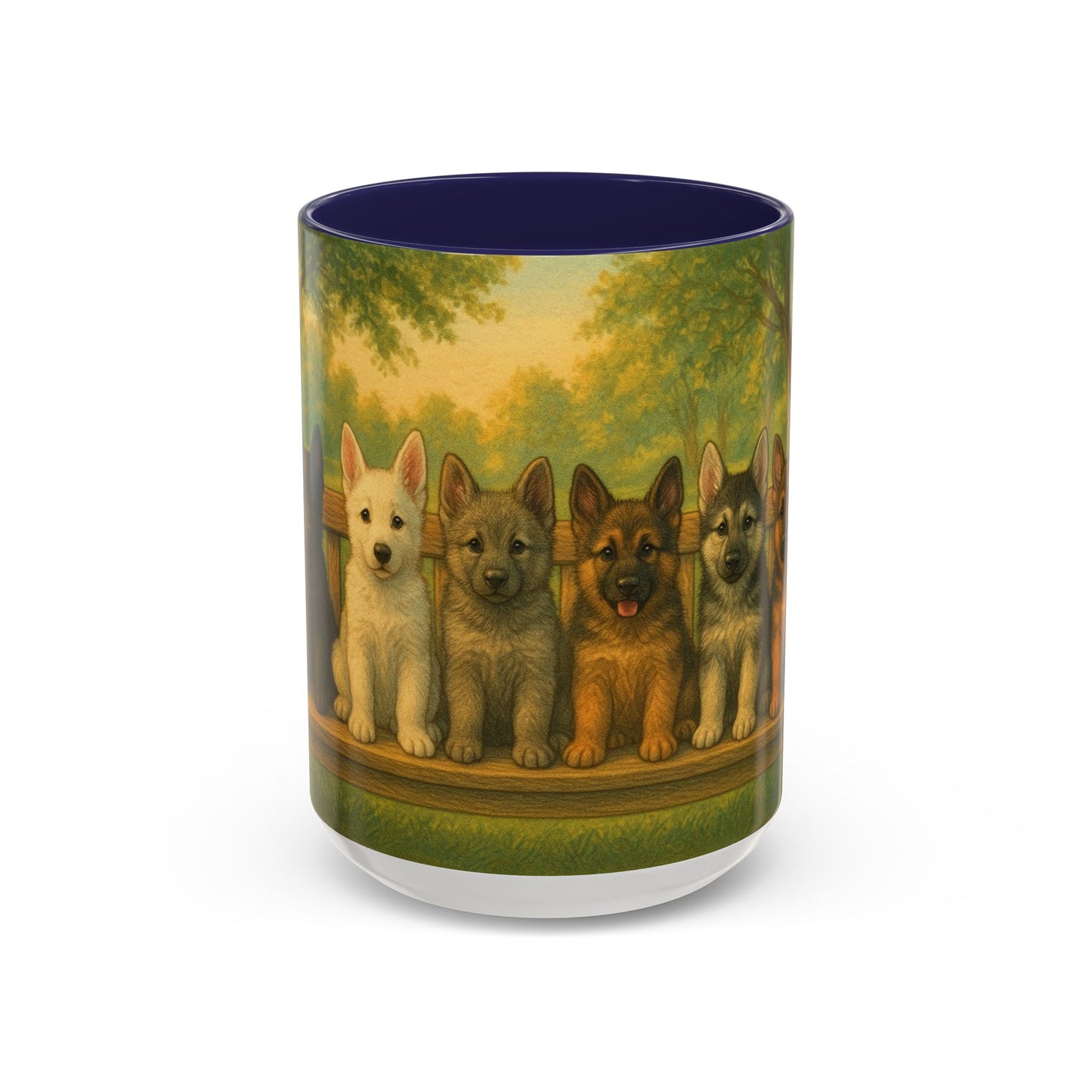 German Shepherd puppies Accent Coffee Mug - Perfect Gift for Dog Lovers