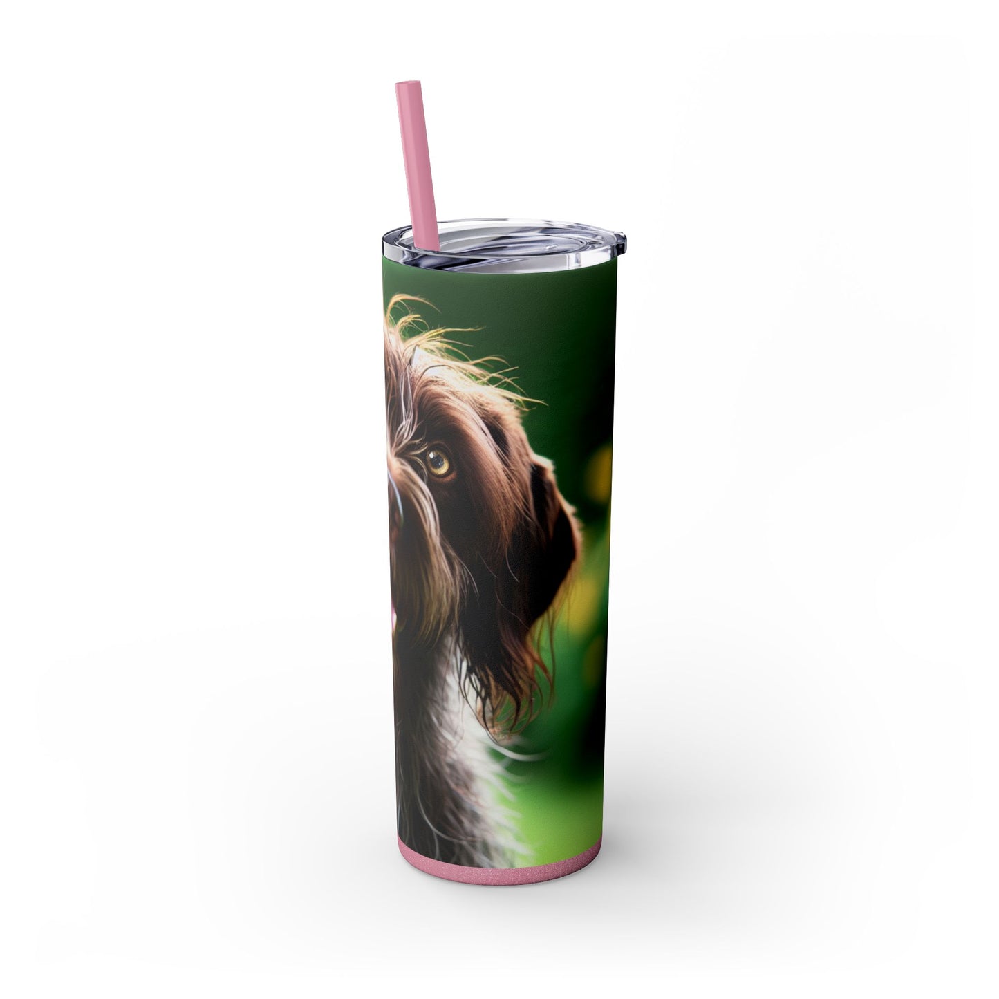German Wirehaired Pointer Tumbler with Straw, 20oz