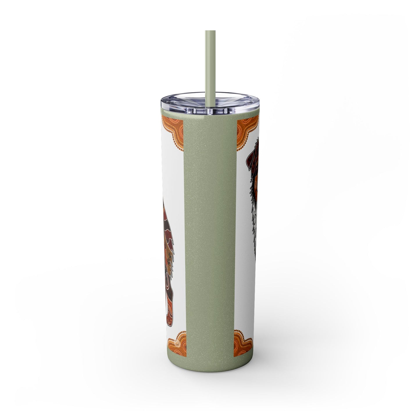 Australian Shepherd Skinny Tumbler with Straw, 20oz