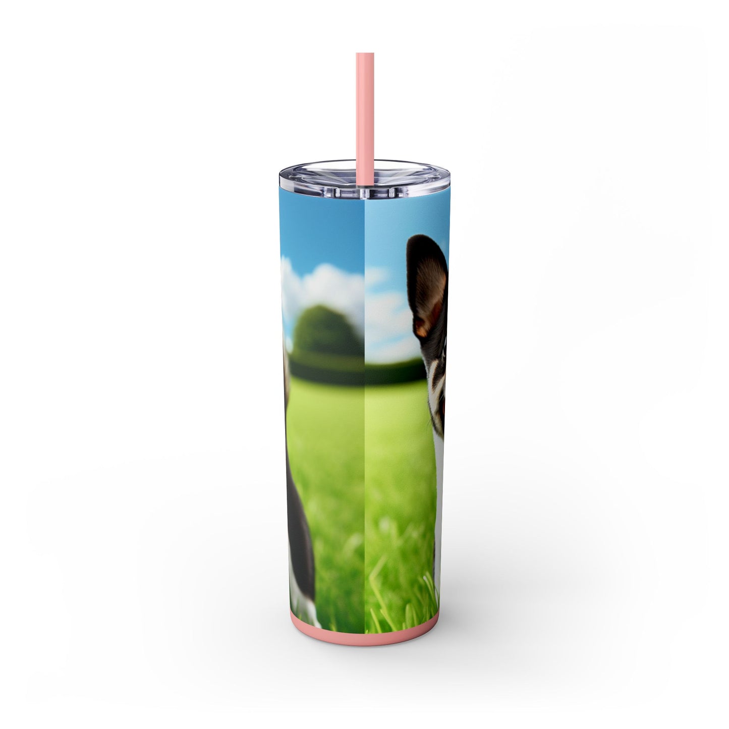 Japanese Terrier Tumbler with Straw, 20oz