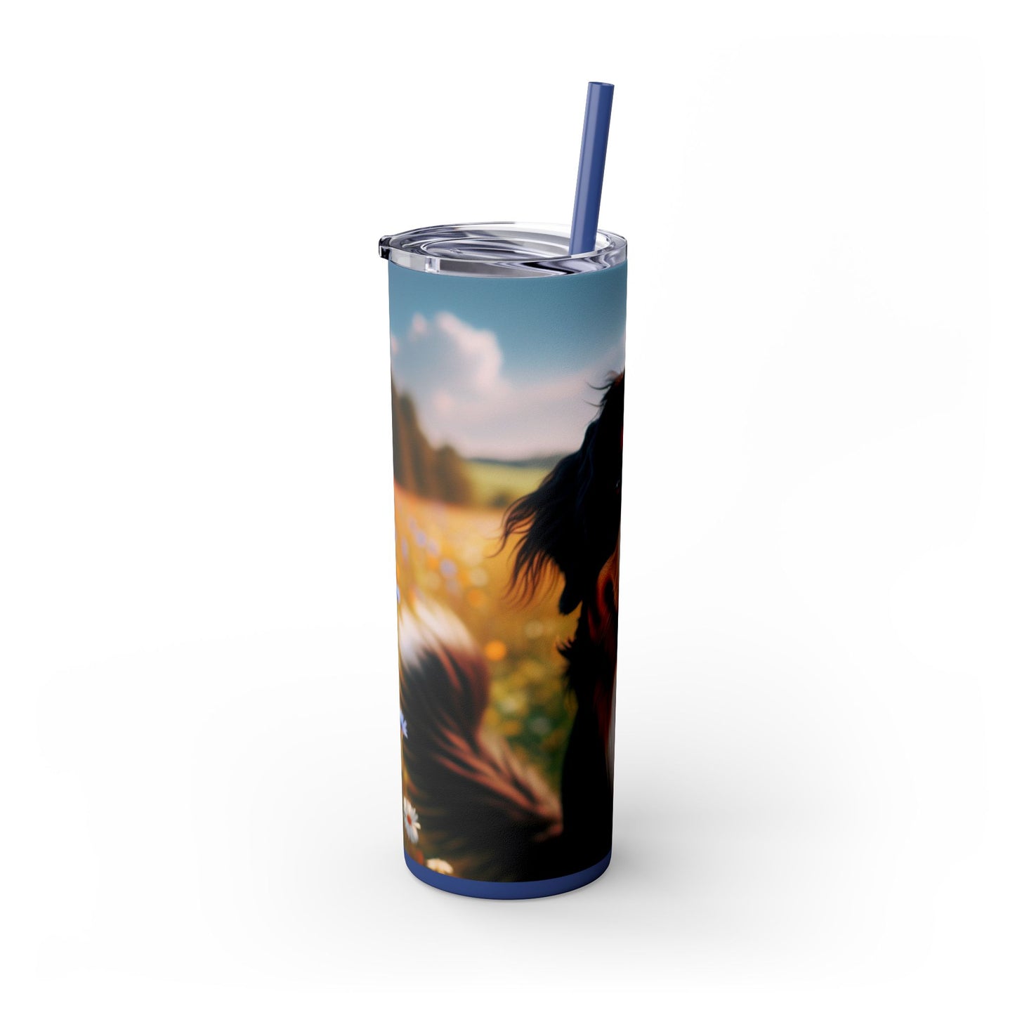 Bernese Mountain Dog Tumbler with Straw, 20oz