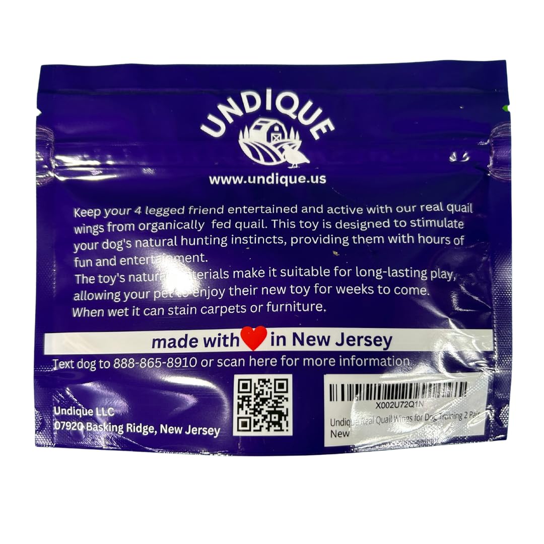 Ailes de caille véritables pour le dressage canin (2 paires)