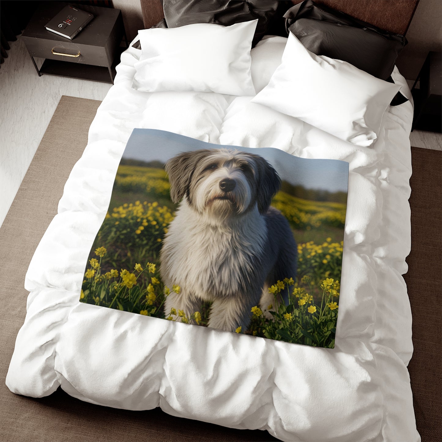 Polish Lowland Sheepdog Sweatshirt Blanket