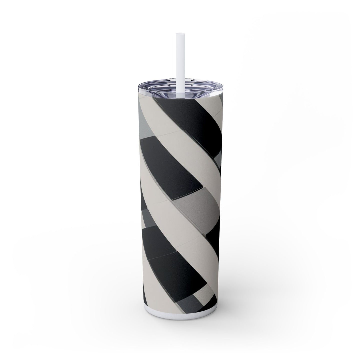 Optical Illusion Skinny Tumbler with Straw, 20oz