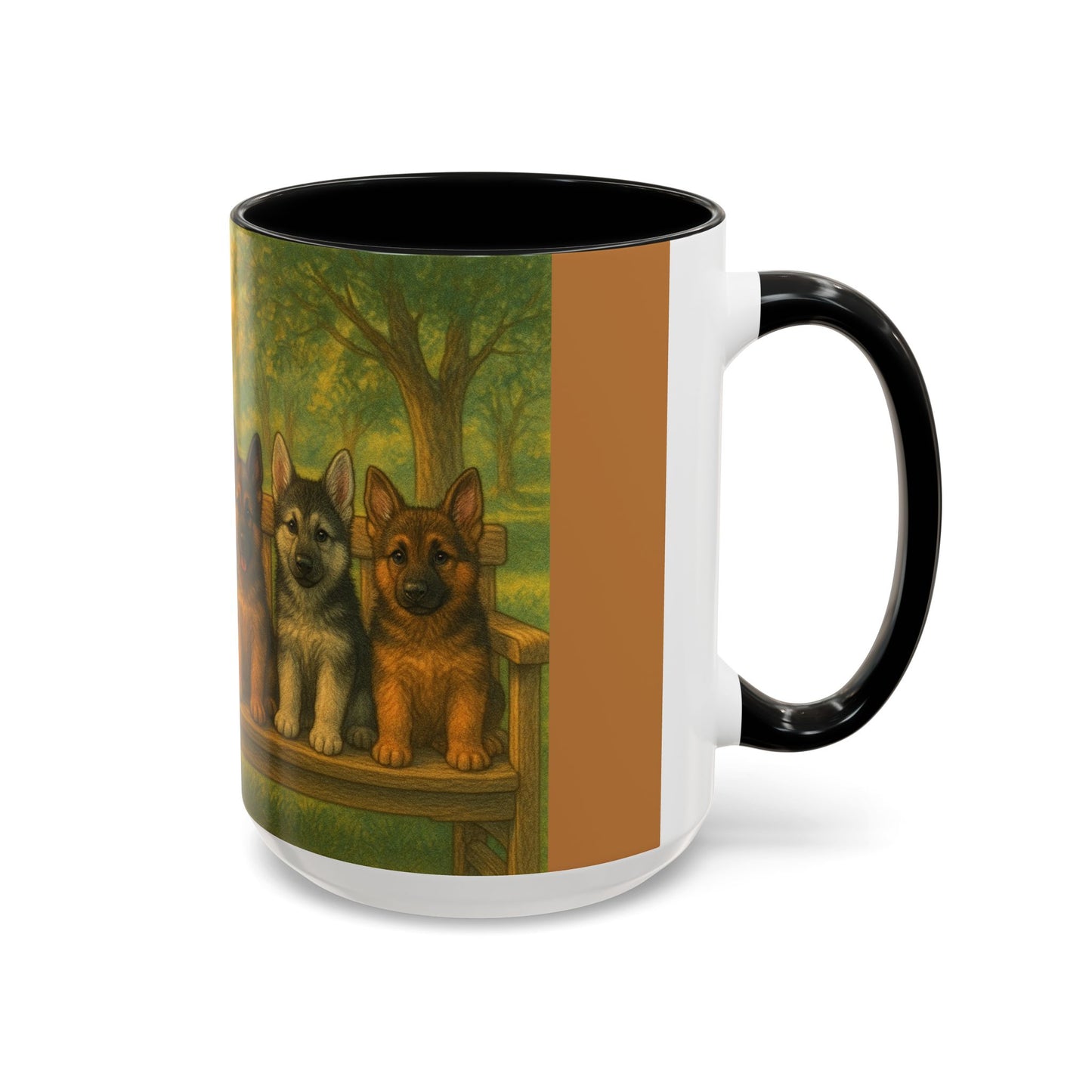 German Shepherd puppies Accent Coffee Mug - Perfect Gift for Dog Lovers