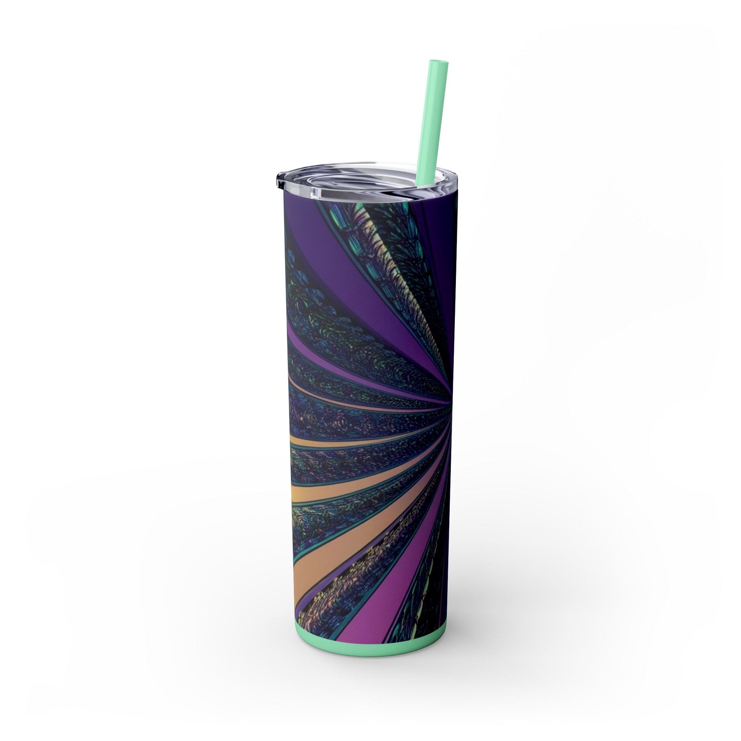 Optical Illusion Skinny Tumbler with Straw, 20oz