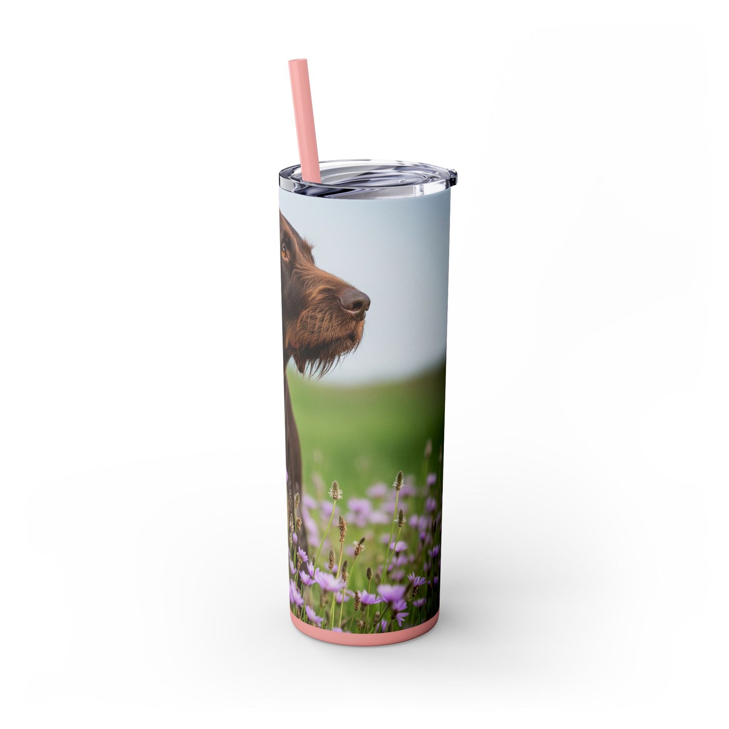 German Wirehaired Pointer Tumbler with Straw, 20oz