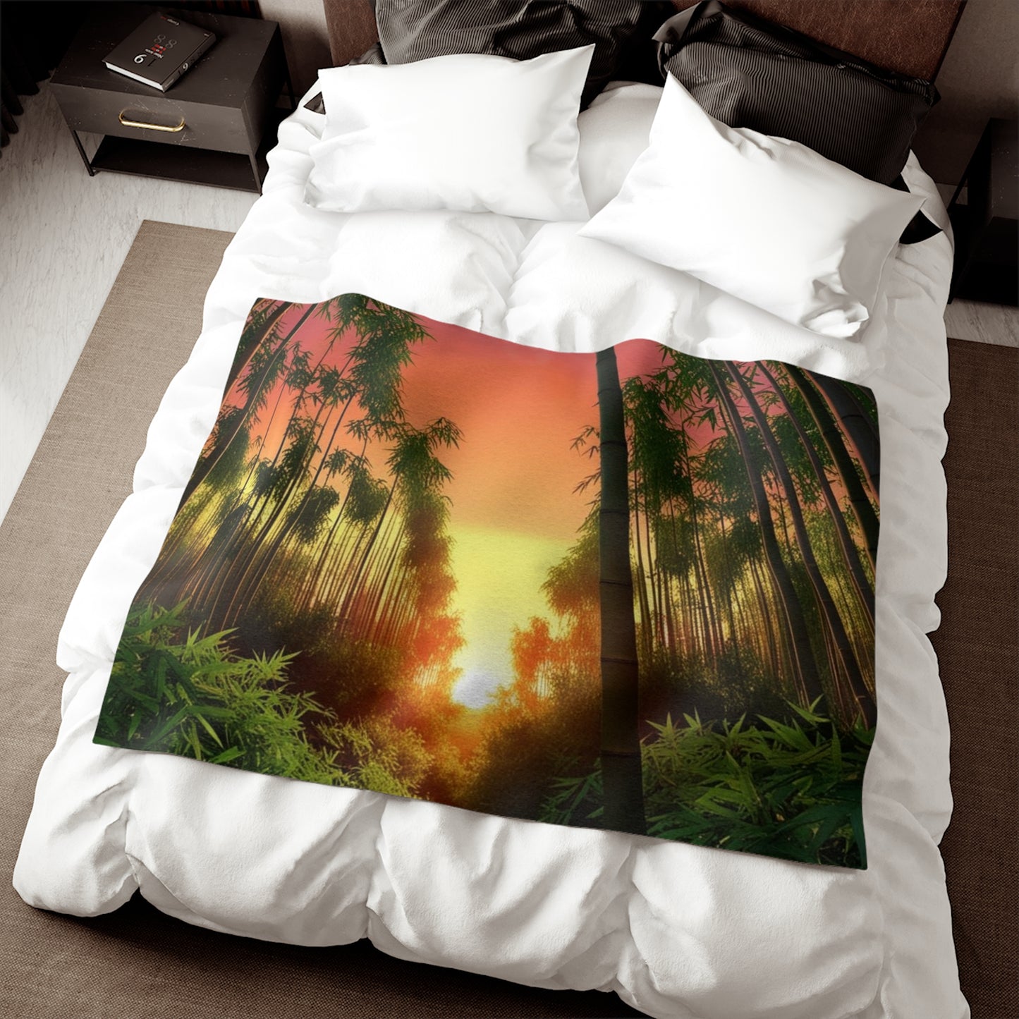 Bamboo Forest Sunrise Sweatshirt Blanket