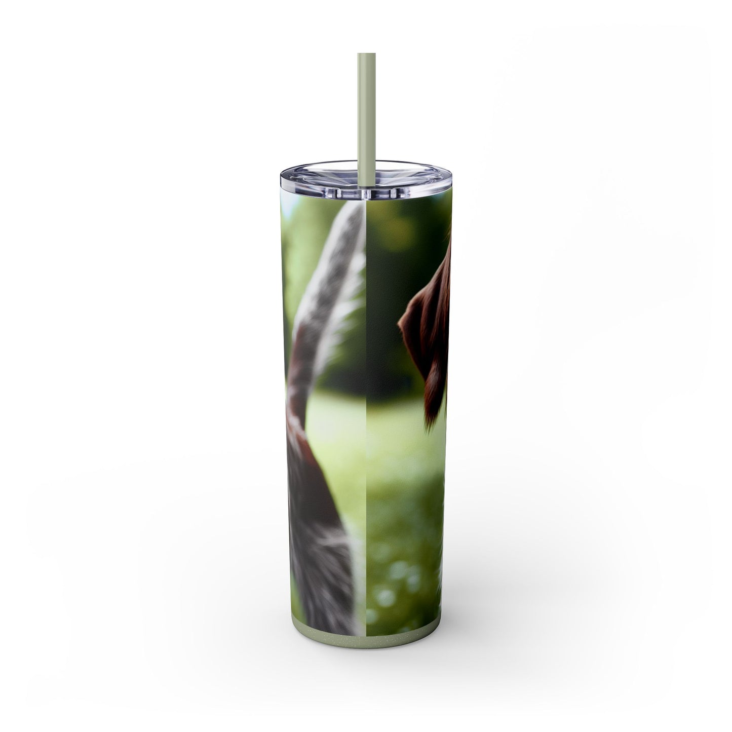 Wirehaired Slovakian Pointer Skinny Tumbler with Straw, 20oz