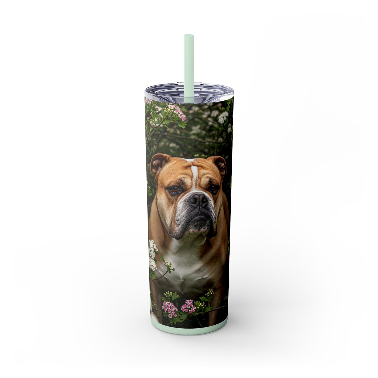 Olde English Bulldogge Tumbler with Straw, 20oz