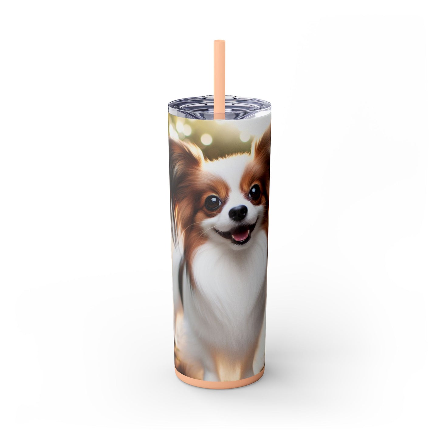 Papillon Skinny Tumbler with Straw, 20oz