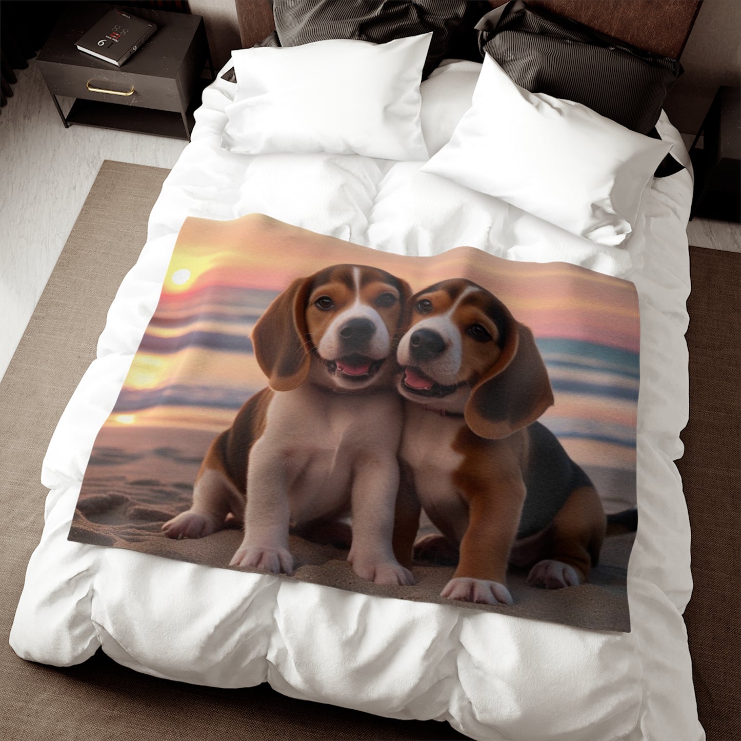 Beagle Love Sweatshirt Blanket