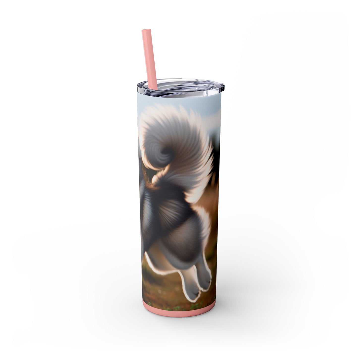 Alaskan Klee Kai Skinny Tumbler with Straw, 20oz