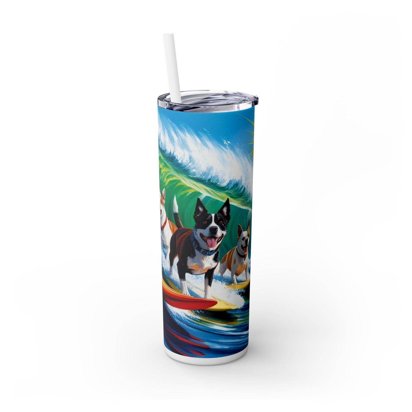 Surf Dogs Tumbler with Straw, 20oz