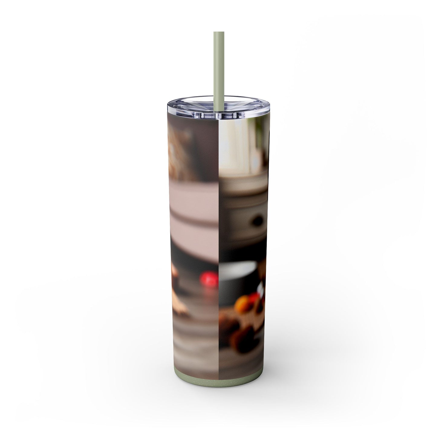 English Toy Terrier Tumbler with Straw, 20oz