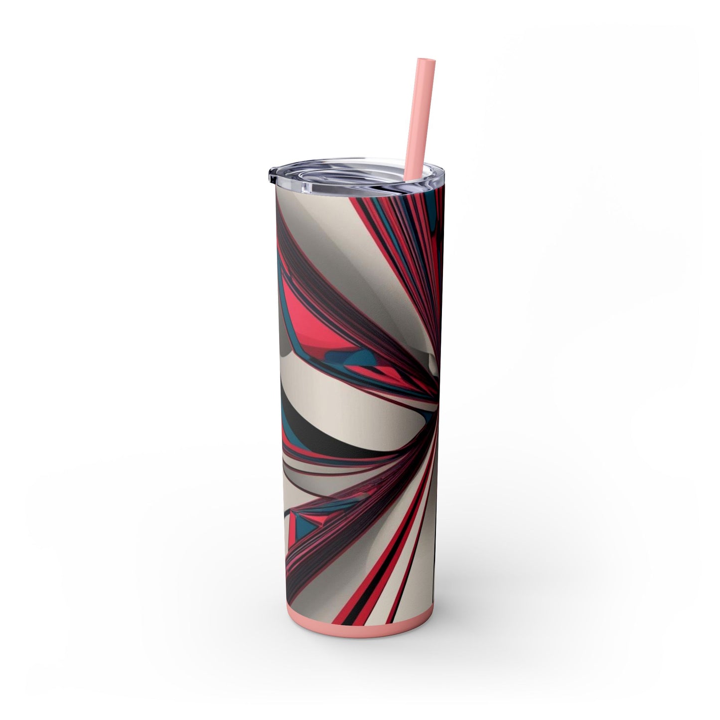 Optical Illusion Skinny Tumbler with Straw, 20oz