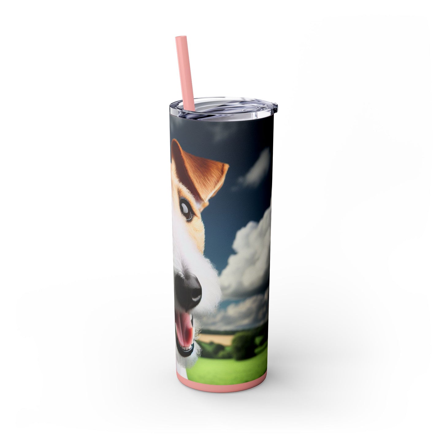Smooth Fox Terrier Tumbler with Straw, 20oz