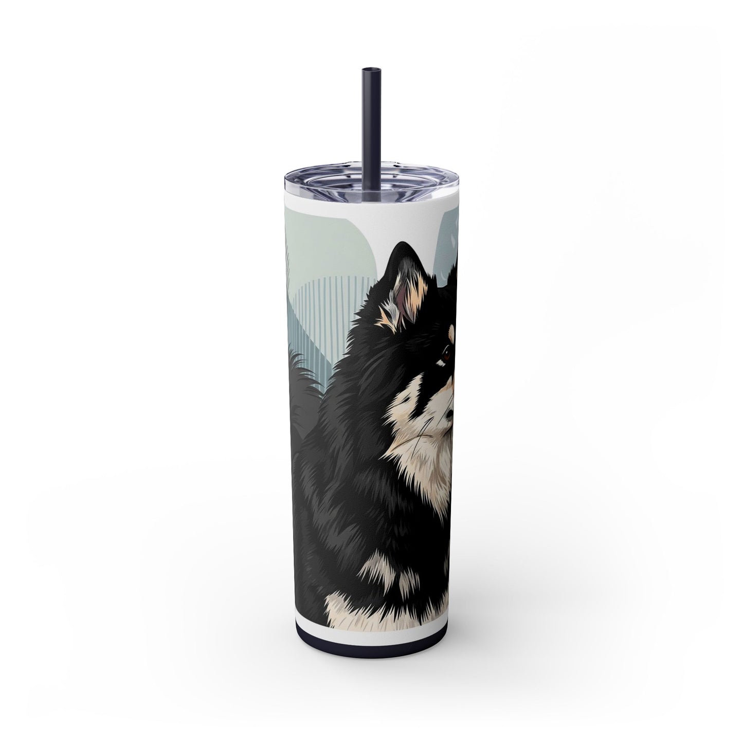 Swedish Lapphund Skinny Tumbler with Straw, 20oz