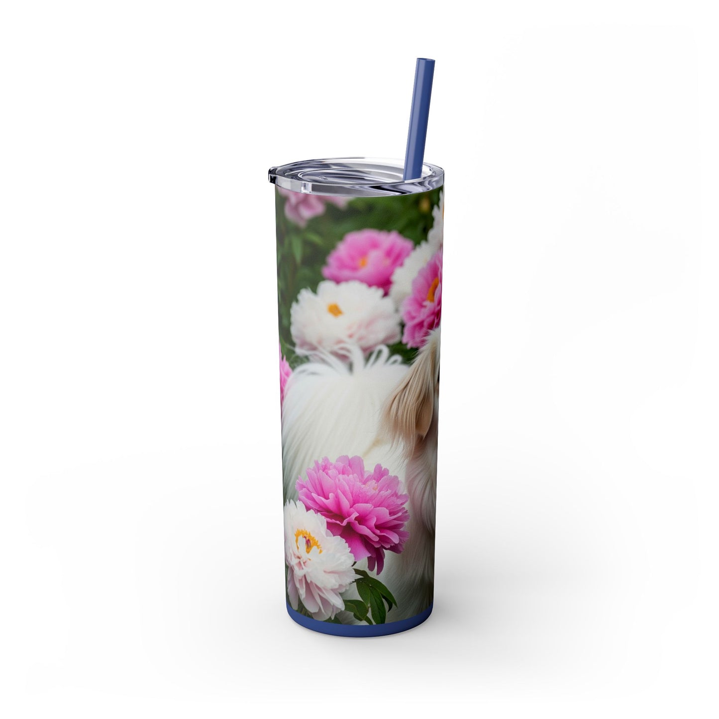 Tibetan Spaniel Tumbler with Straw, 20oz