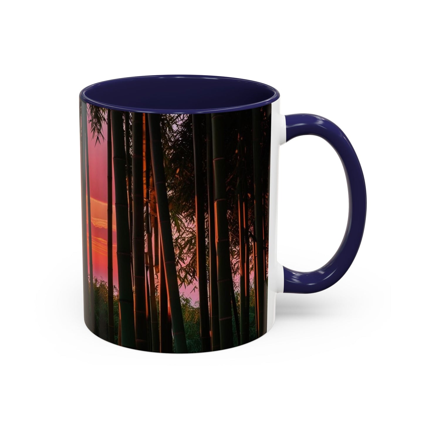 Bamboo Forest Sunrise Accent Coffee Mug - Perfect Gift for Dog Lovers