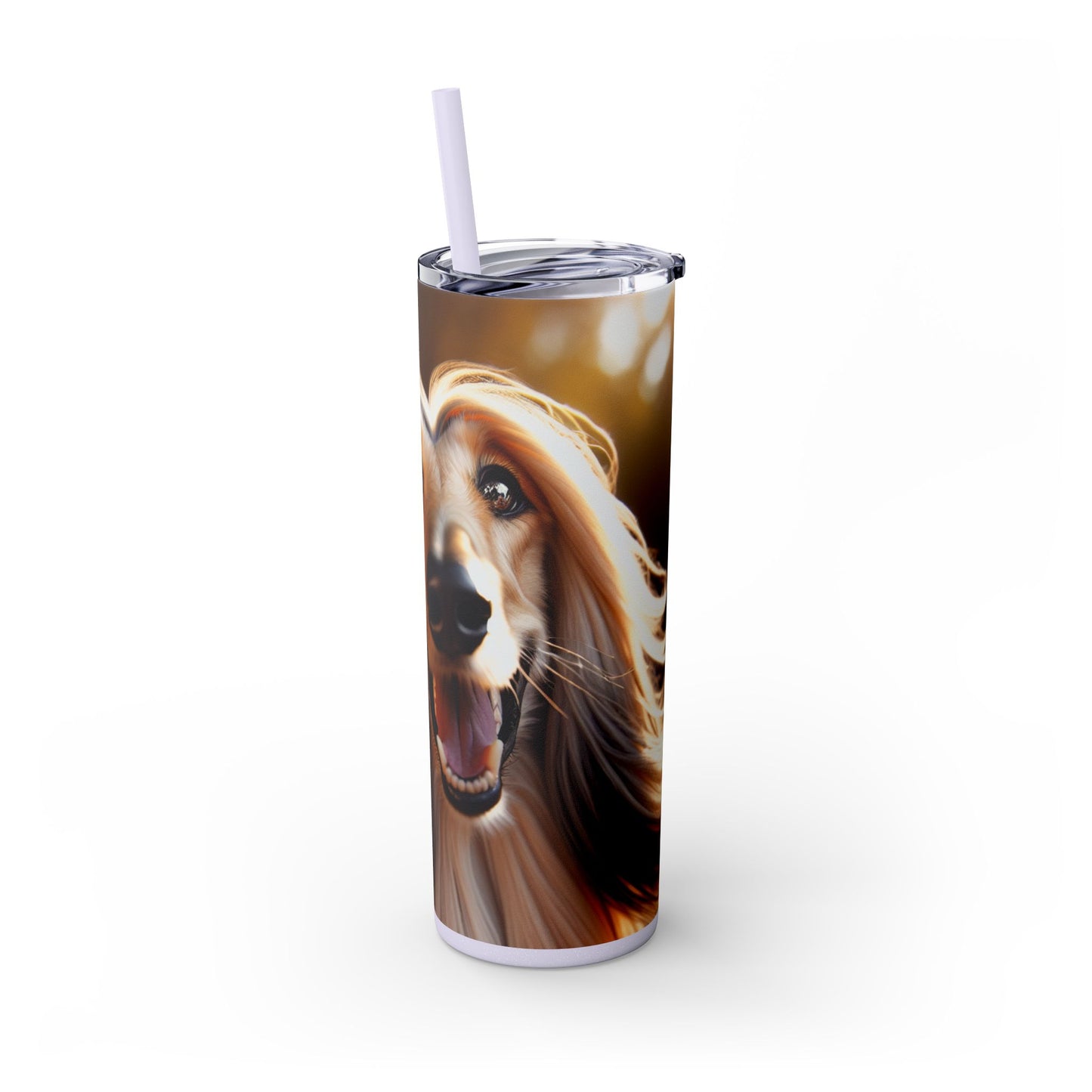 Afghan Hound Tumbler with Straw, 20oz