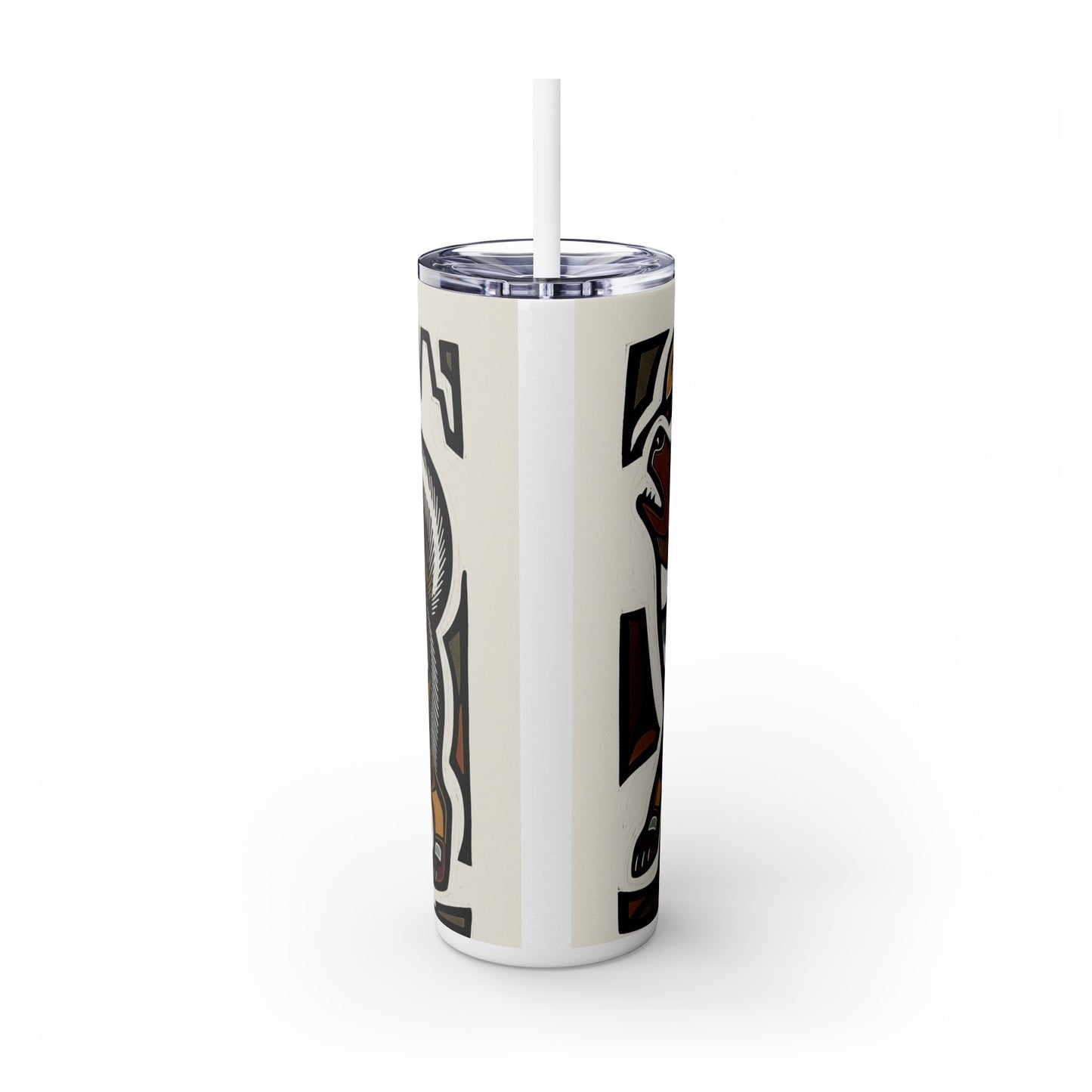 Canadian Eskimo Dog Tumbler with Straw, 20oz