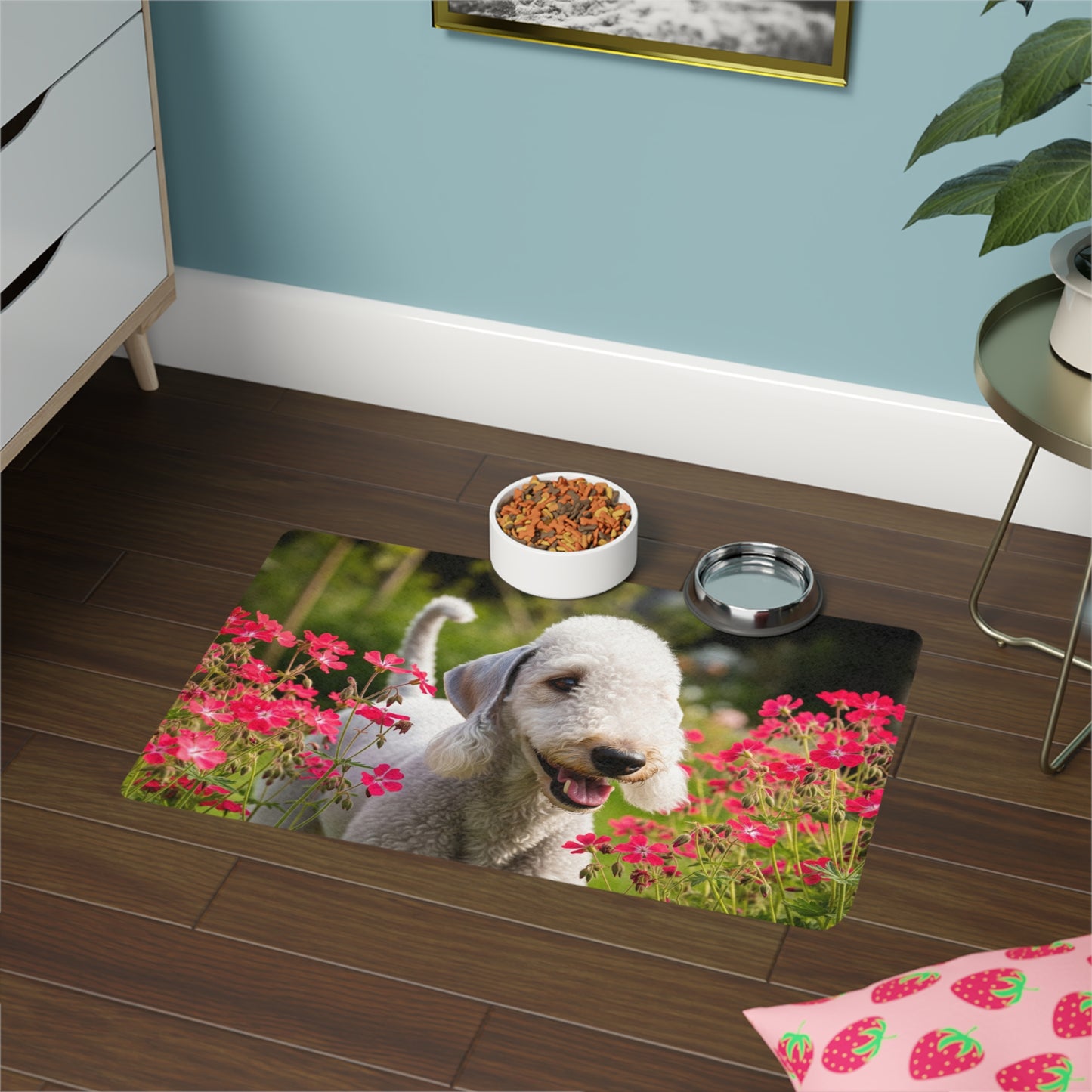 Pet Food Mat (12x18) - Bedlington Terrier